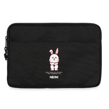 Le lapin dit non ! - Sacoche pour ordinateur portable 13 pouces - noir - Devant