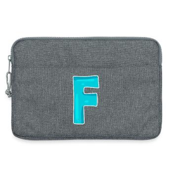 Lettre de nom F - Sacoche pour ordinateur portable 13 pouces - gris chiné - Devant