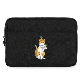 Corne d’anniversaire de chat - Sacoche pour ordinateur portable 13 pouces - noir - Devant