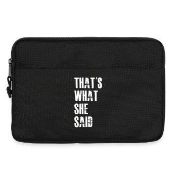 Das hat sie gesagt - Laptoptasche 13" - Schwarz - Vorne