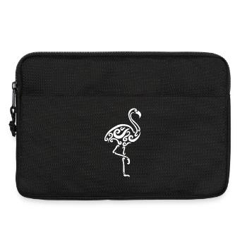 Flamant blanc - Sacoche pour ordinateur portable 13 pouces - noir - Devant