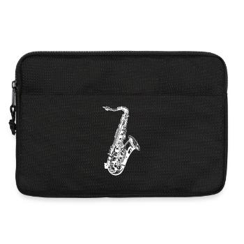 Croquis de saxophone - Sacoche pour ordinateur portable 13 pouces - noir - Devant