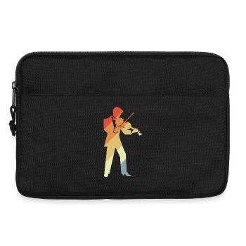 Retro Violin Player Graphic - Laptop bag 13" - black - Front