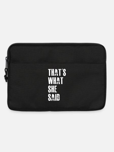 that's what she said - Laptop bag 13" - black