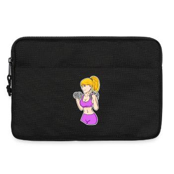 Fitness Femme Haltères - Sacoche pour ordinateur portable 13 pouces - noir - Devant