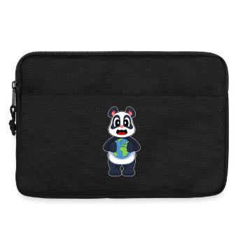 Panda Erdkugel - Laptoptasche 13" - Schwarz - Vorne