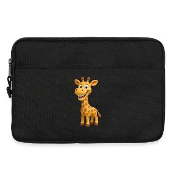 girafe amusante - Sacoche pour ordinateur portable 13 pouces - noir - Devant