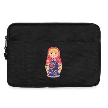 Colorful Matryoshka with Floral Motif - Laptop bag 13" - black - Front