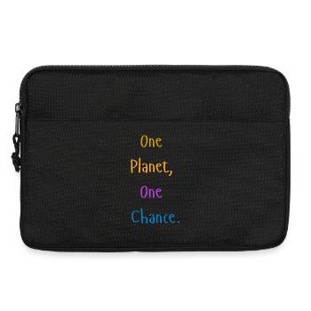 one_planet_one_chance - Laptoptasche 13" - Schwarz - Vorne
