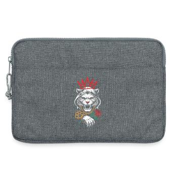 Gangster Tiger Crown Streetwear - Sacoche pour ordinateur portable 13 pouces - gris chiné - Devant