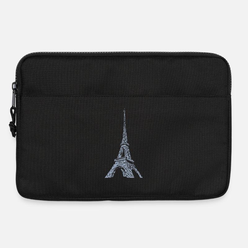 Eiffelturm Silhouette Paris Grunge Look - Laptoptasche 13" - Schwarz