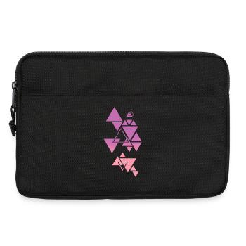 Gradient Triangle Pattern Pink - Laptop bag 13" - black - Front