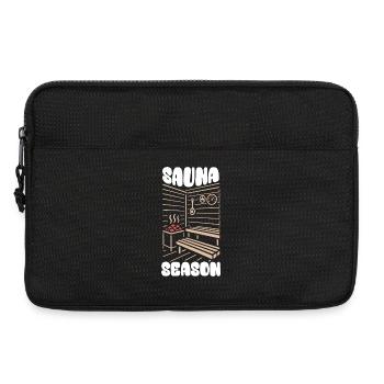 Sauna Season - Saunieren - Spruch - Laptoptasche 13" - Schwarz - Vorne