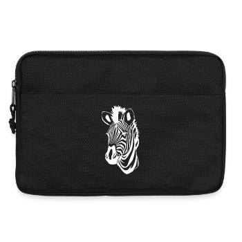 Zebra T-shirt Geschenk - Laptoptasche 13" - Schwarz - Vorne