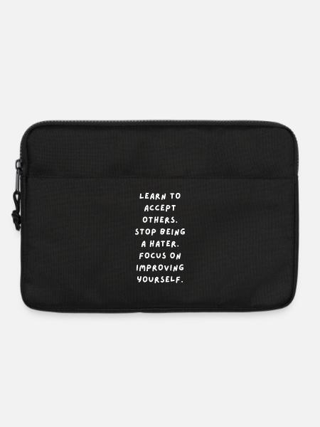 Akzeptanz lernen, Selbstverbesserung - Laptoptasche 13" - Schwarz