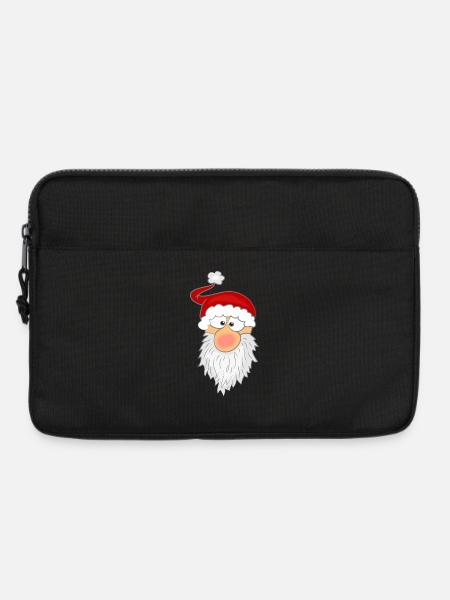 Weihnachtsmann Gesicht - Laptoptasche 13" - Schwarz