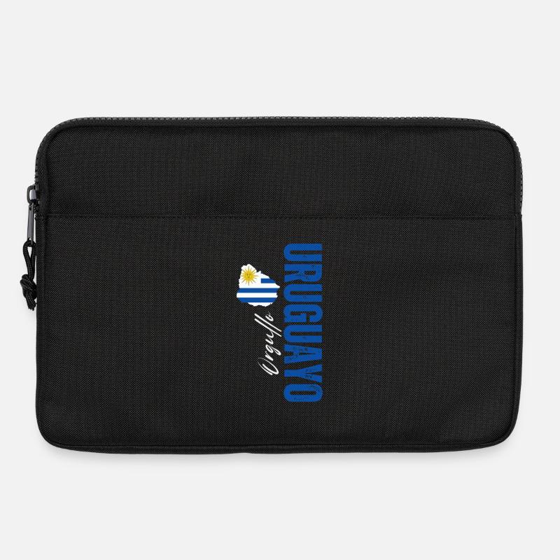 Uruguayischer Stolz, vertikales Design - Laptoptasche 13" - Schwarz