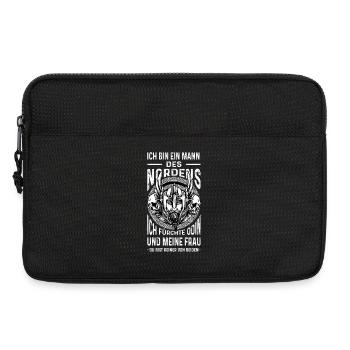 Ich Bin Ein Mann Des Nordens Wikinger Geschenk - Laptoptasche 13" - Schwarz - Vorne