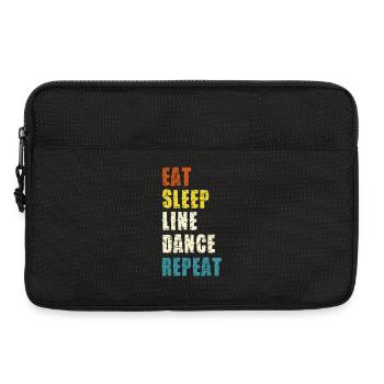 Line Dance Lebensstil Slogan - Laptoptasche 13" - Schwarz - Vorne