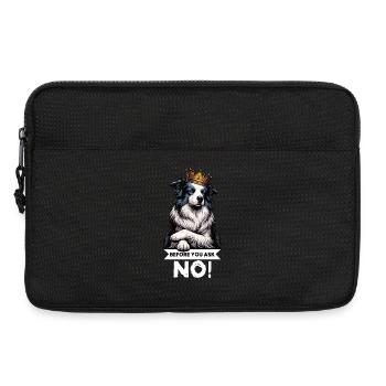 Avant que vous ne demandiez Border Collie Hütehund Collie - Sacoche pour ordinateur portable 13 pouces - noir - Devant