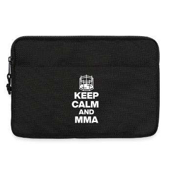 KEEP CALM AND MMA, OCTAGON FIGHT! NEANDERTHALS - Laptop bag 13" - black - Front