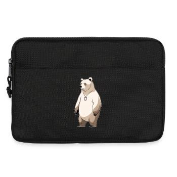Collier de dessins animés d’ours polaires - Sacoche pour ordinateur portable 13 pouces - noir - Devant