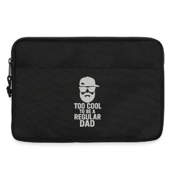 Papa cool : barbe, casquette et lunettes – Idée pour la fête des pères - Sacoche pour ordinateur portable 13 pouces - noir - Devant
