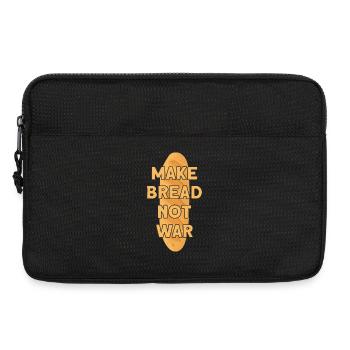 MAKE BREAD NOT WAR BROT - Laptop bag 13" - black - Front