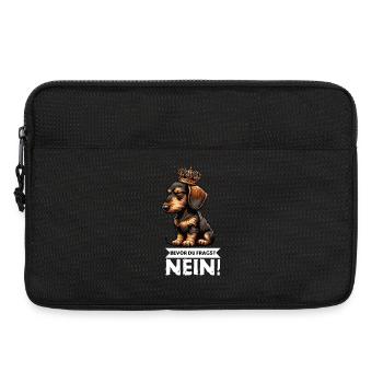 Bevor Du Fragst Nein Rauhaardackel Dackel Teckel - Laptoptasche 13" - Schwarz - Vorne