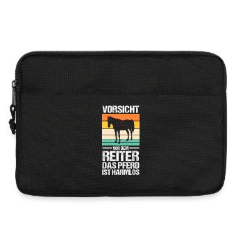 Reiten Pferdeliebhaber Reiterhof Pferde - Laptoptasche 13" - Schwarz - Vorne