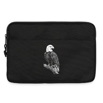 Perched Eagle Silhouette - Laptop bag 13" - black - Front
