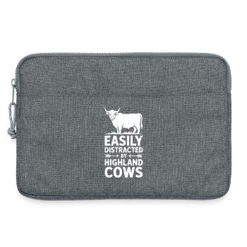 Dictions des Highlands écossais sur les bovins : cadeau amusant - Sacoche pour ordinateur portable 13 pouces - gris chiné - Devant