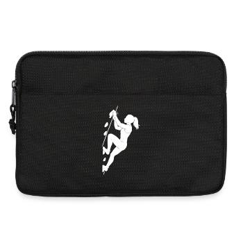 Athletic bouldering silhouette woman - Laptop bag 13" - black - Front