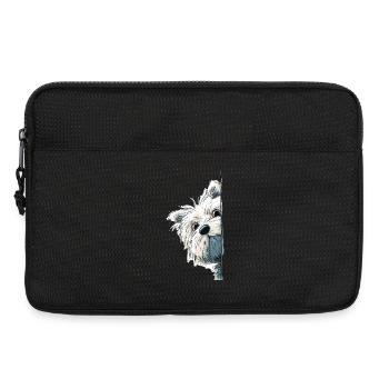 Westie Terrier Spieur Mignon Amoureux des Chiens Produits dérivés - Sacoche pour ordinateur portable 13 pouces - noir - Devant