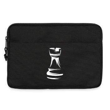 chess rook chess tower figurine symbol club icon - Laptop bag 13" - black - Front