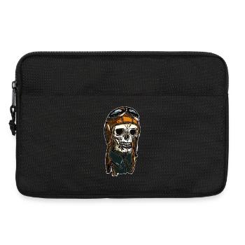 Skull mit Helmkappe - Laptoptasche 13" - Schwarz - Vorne