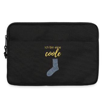 coole Socke - Laptoptasche 13" - Schwarz - Vorne