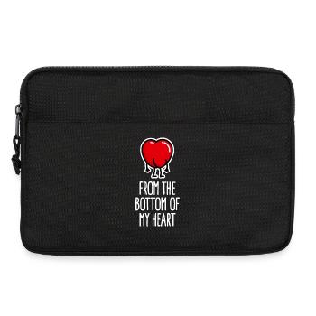 Drôle de Saint-Valentin Ass Heart dessin animé - Sacoche pour ordinateur portable 13 pouces - noir - Devant