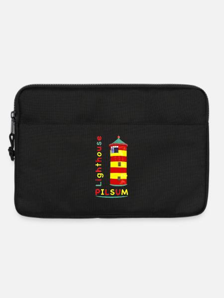 Leuchtturm Pilsum, Wahrzeichen, Zeichnung. - Laptoptasche 13" - Schwarz