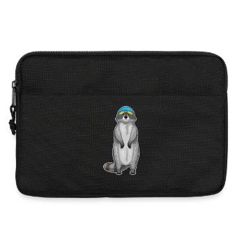 Été pour la baignée de natation des ratons laveurs - Sacoche pour ordinateur portable 13 pouces - noir - Devant