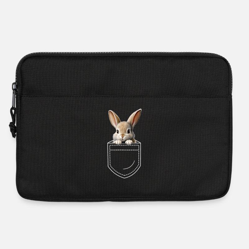 Hase Kaninchen - Laptoptasche 13" - Schwarz