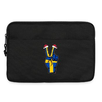 Suède Drapeau Noël Symbole de la paix - Sacoche pour ordinateur portable 13 pouces - noir - Devant