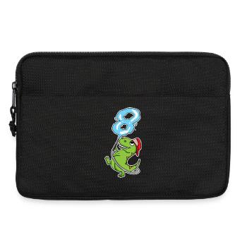 8e anniversaire dinosaure pompier cadeau - Sacoche pour ordinateur portable 13 pouces - noir - Devant