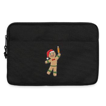 Gingerbread Man Christmas Baking - Laptop bag 13" - black - Front
