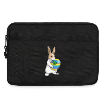 Hase Ostern Schnuller - Laptoptasche 13" - Schwarz - Vorne