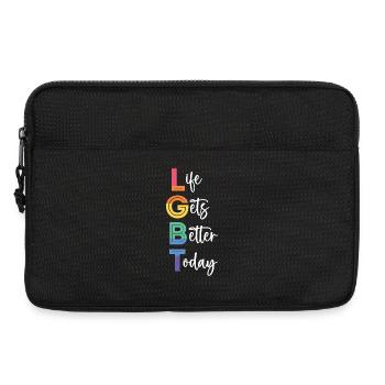 LGBT Pride Month - Life Gets Better Today - Laptop bag 13" - black - Front
