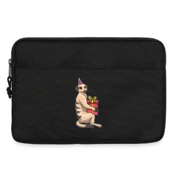 Chapeau de fête d’anniversaire de suricate - Sacoche pour ordinateur portable 13 pouces - noir - Devant