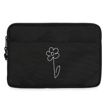 White daisy - Laptop bag 13" - black - Front