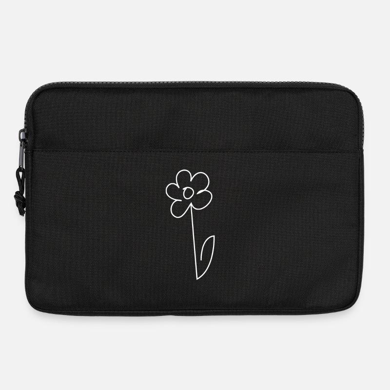 White daisy - Laptop bag 13" - black