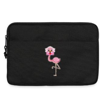 Flamingo Braut Brief Hochzeit - Laptoptasche 13" - Schwarz - Vorne